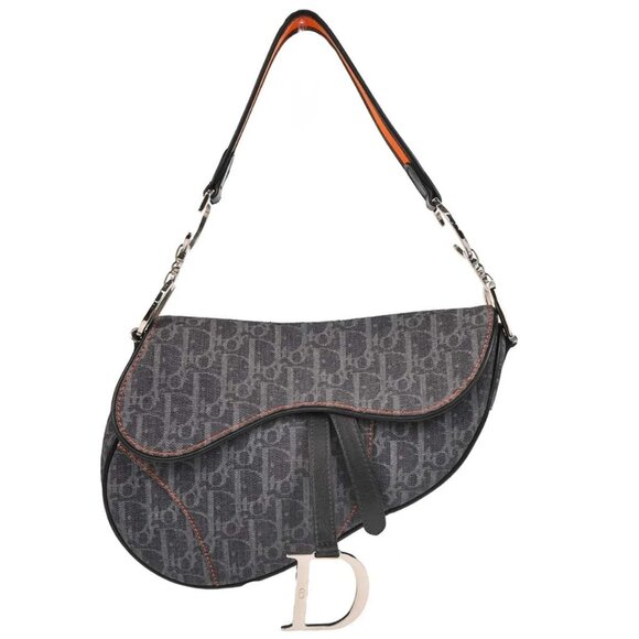 Christian Dior Navy Flight Trotter Saddle Handbag - Picture 1 of 11